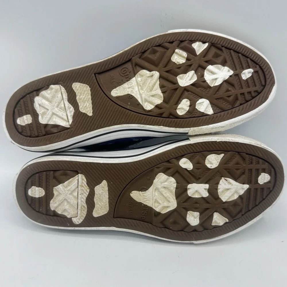 Converse All Star Low Top Dinosaur Print Blue Kids Sneakers Shoes Size 1 Youth